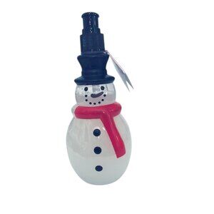 Snowman Hand Soap Plastic Refillable Dispenser